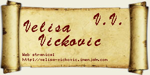 Veliša Vicković vizit kartica